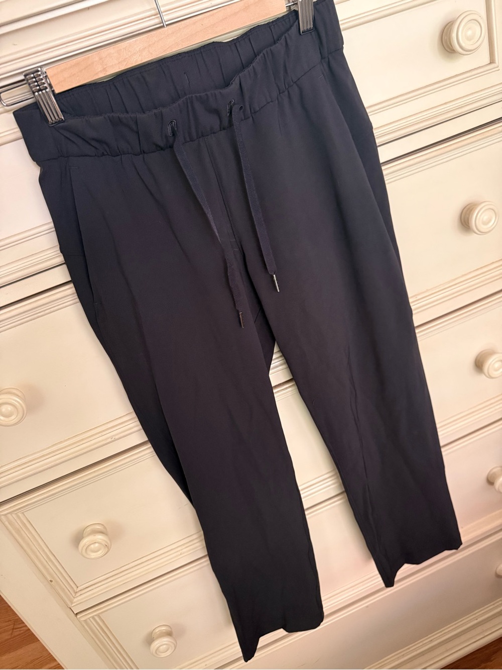 Black Lululemon Drawstring Relaxed Tapered Pants